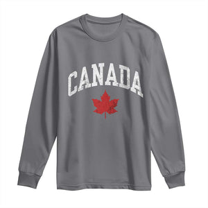Canada Maple Leaf Long Sleeve Shirt Canadian Pride TS10 Charcoal Print Your Wear