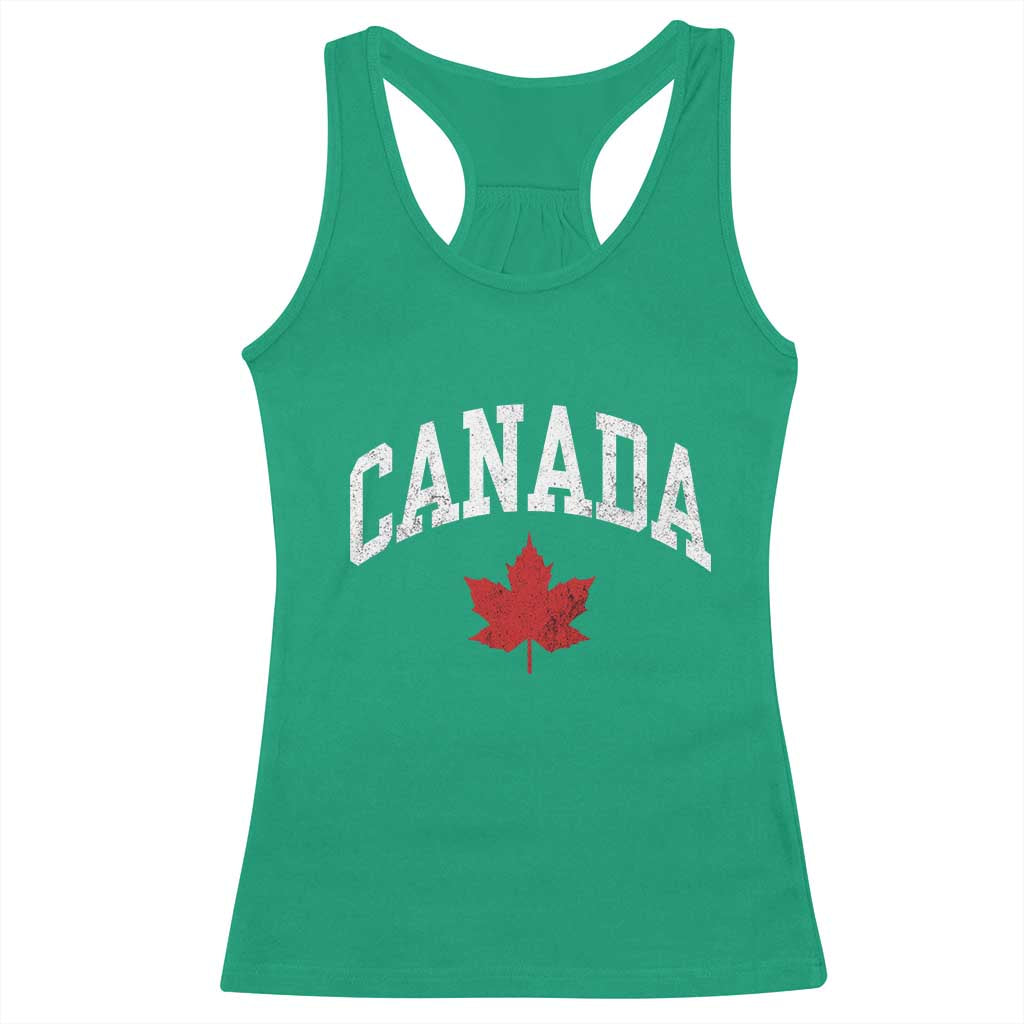 Canada Maple Leaf Racerback Tank Top Canadian Pride TS10 Irish Green Print Your Wear