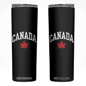Canada Maple Leaf Skinny Tumbler Canadian Pride TS10 Black Print Your Wear