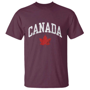 Canada Maple Leaf T Shirt Canadian Pride TS10 Maroon Print Your Wear
