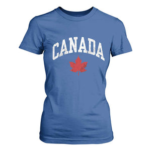 Canada Maple Leaf T Shirt For Women Canadian Pride TS10 Royal Blue Print Your Wear