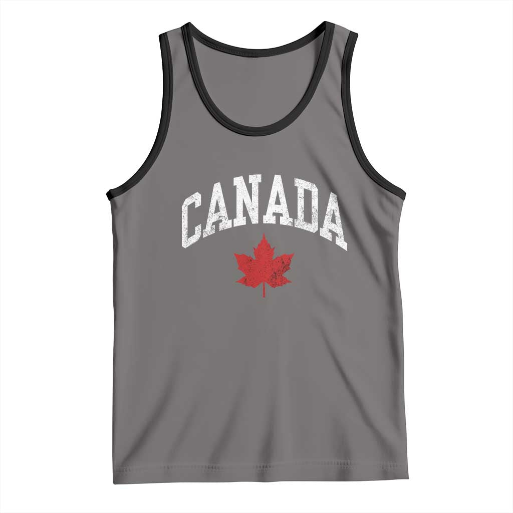 Canada Maple Leaf Tank Top Canadian Pride TS10 Deep Heather Black Print Your Wear