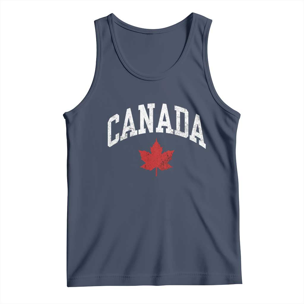 Canada Maple Leaf Tank Top Canadian Pride TS10 Navy Print Your Wear