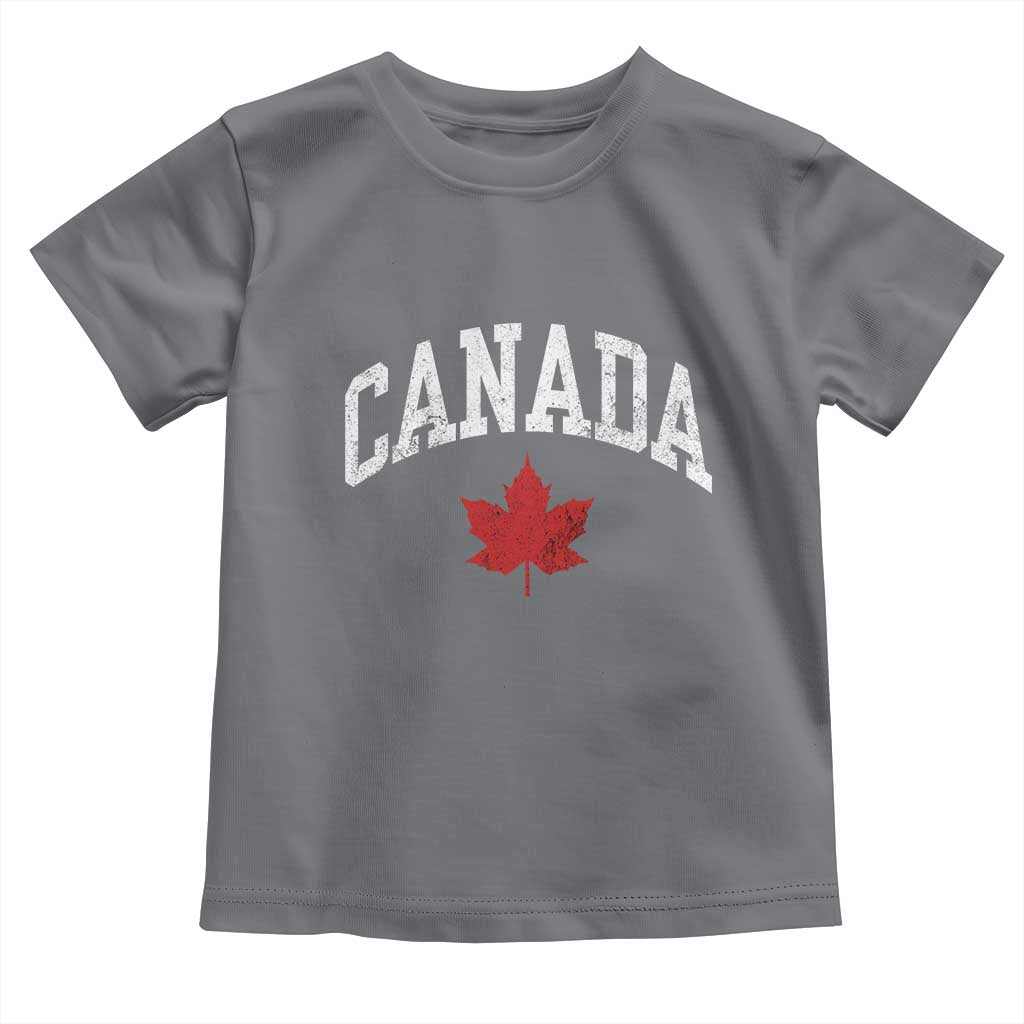 Canada Maple Leaf Toddler T Shirt Canadian Pride TS10 Charcoal Print Your Wear