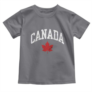 Canada Maple Leaf Toddler T Shirt Canadian Pride TS10 Charcoal Print Your Wear