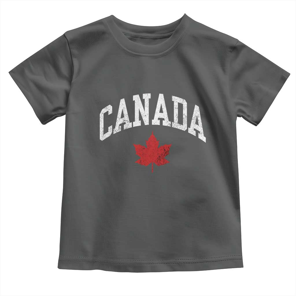 Canada Maple Leaf Toddler T Shirt Canadian Pride TS10 Dark Heather Print Your Wear