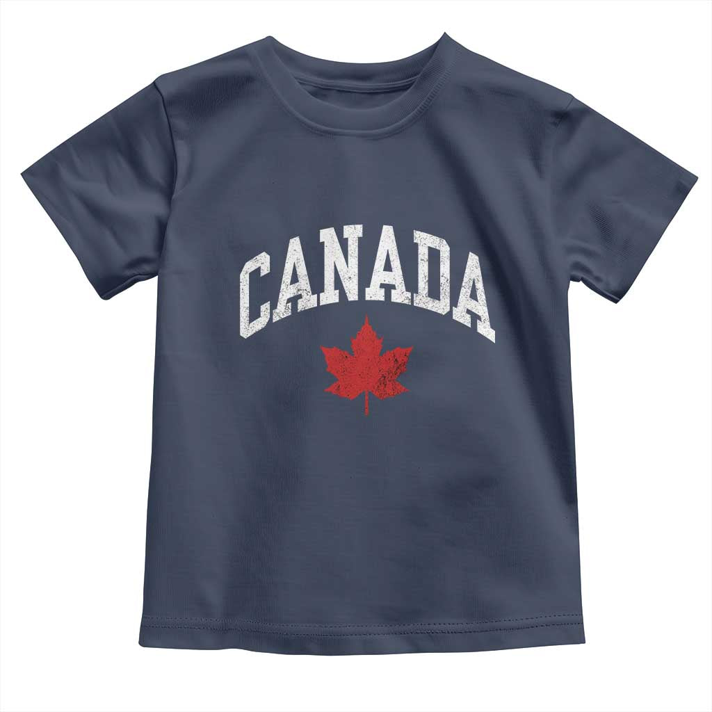 Canada Maple Leaf Toddler T Shirt Canadian Pride TS10 Navy Print Your Wear