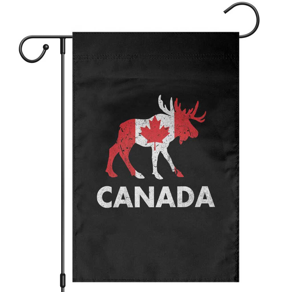 Canada Moose Maple Leaf Garden Flag Canadian Pride TS10 Black Print Your Wear