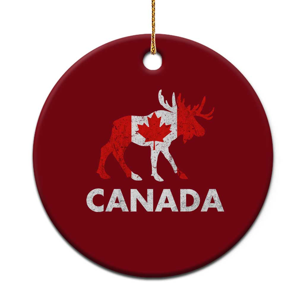 Canada Moose Maple Leaf Ceramic Ornament Canadian Pride TS10 1pc Red Print Your Wear