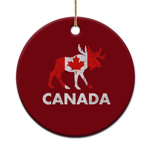 Canada Moose Maple Leaf Ceramic Ornament Canadian Pride TS10 1pc Red Print Your Wear