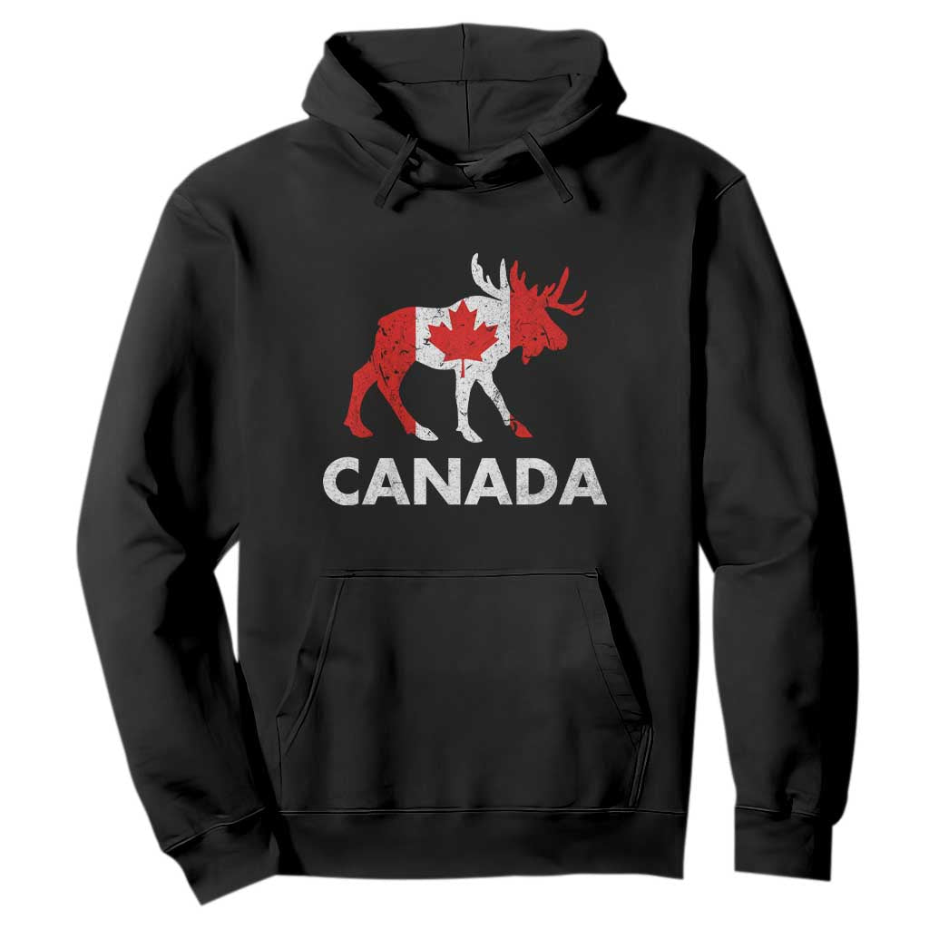 Canada Moose Maple Leaf Hoodie Canadian Pride TS10 Black Print Your Wear