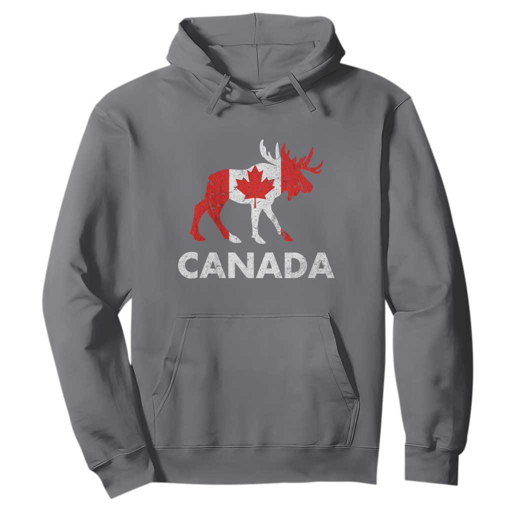 Canada Moose Maple Leaf Hoodie Canadian Pride TS10 Charcoal Print Your Wear