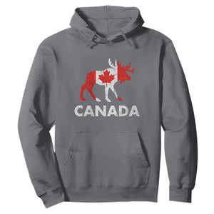 Canada Moose Maple Leaf Hoodie Canadian Pride TS10 Charcoal Print Your Wear