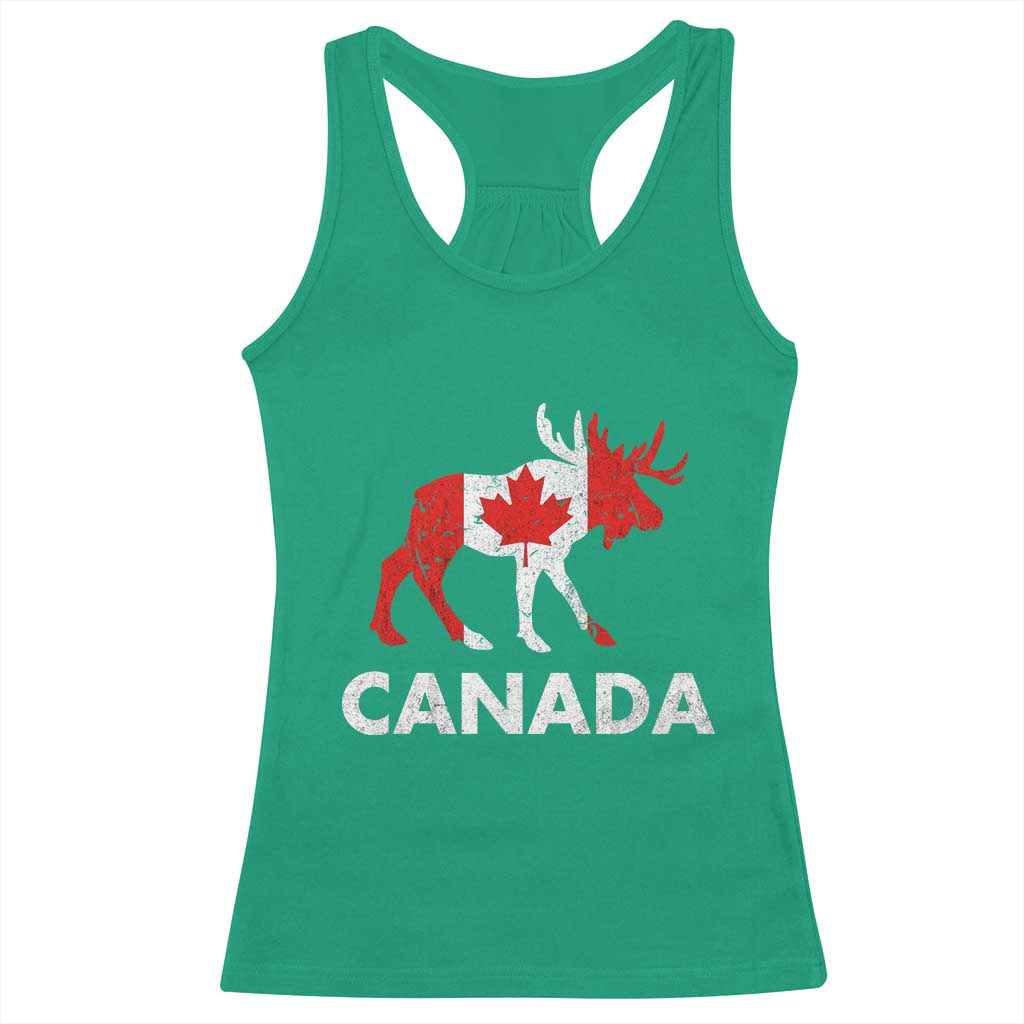 Canada Moose Maple Leaf Racerback Tank Top Canadian Pride TS10 Irish Green Print Your Wear