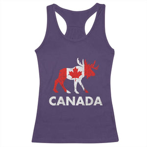 Canada Moose Maple Leaf Racerback Tank Top Canadian Pride TS10 Purple Print Your Wear
