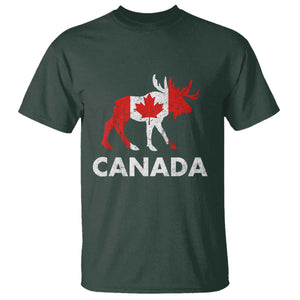Canada Moose Maple Leaf T Shirt Canadian Pride TS10 Dark Forest Green Print Your Wear