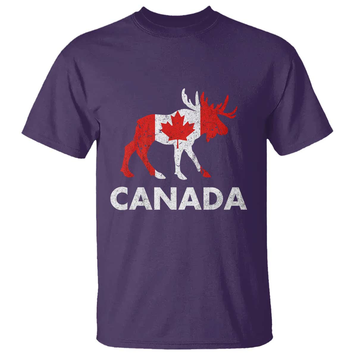 Canada Moose Maple Leaf T Shirt Canadian Pride TS10 Purple Print Your Wear