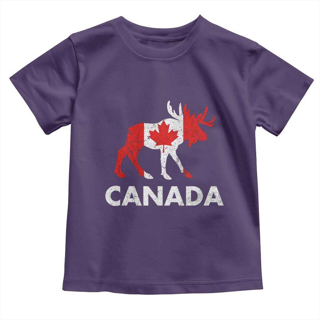 Canada Moose Maple Leaf Toddler T Shirt Canadian Pride TS10 Purple Print Your Wear