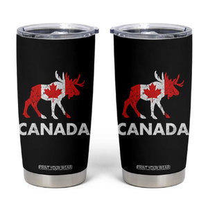 Canada Moose Maple Leaf Tumbler Cup Canadian Pride TS10 Black Print Your Wear