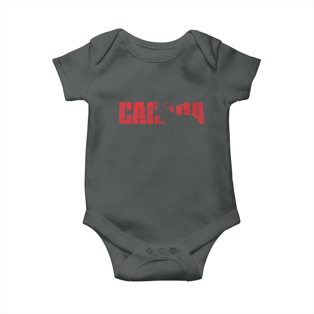 Canada Moose Baby Onesie Canadian Pride TS10 Dark Heather Print Your Wear