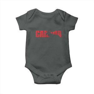 Canada Moose Baby Onesie Canadian Pride TS10 Dark Heather Print Your Wear
