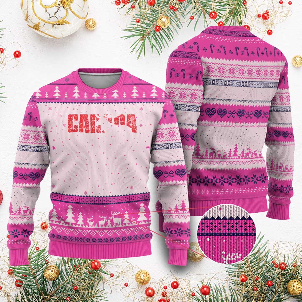 Canada Moose Ugly Christmas Sweater Canadian Pride TS10 Hot Pink Print Your Wear