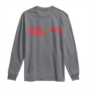 Canada Moose Long Sleeve Shirt Canadian Pride TS10 Charcoal Print Your Wear