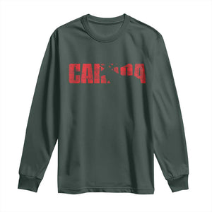 Canada Moose Long Sleeve Shirt Canadian Pride TS10 Dark Forest Green Print Your Wear