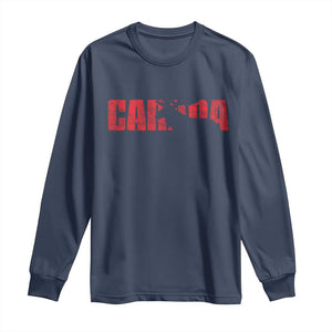Canada Moose Long Sleeve Shirt Canadian Pride TS10 Navy Print Your Wear