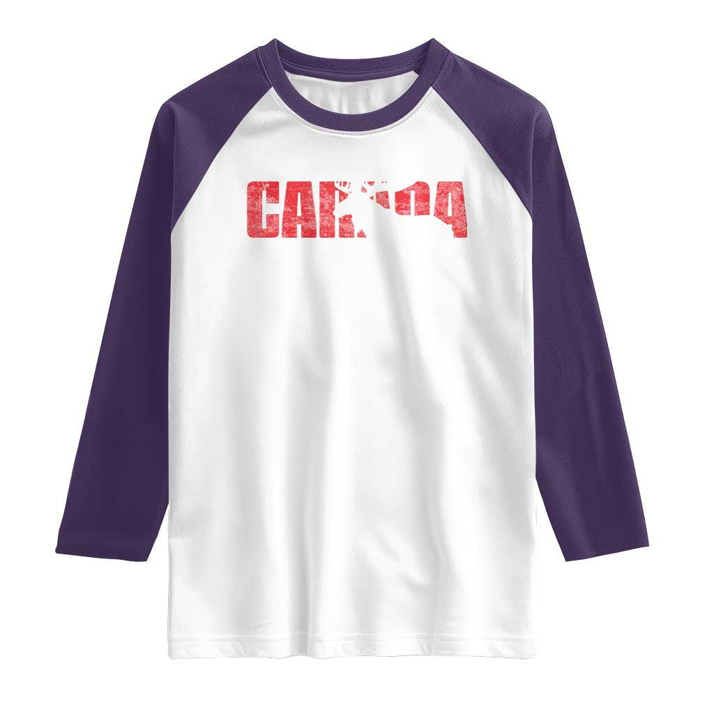 Canada Moose Raglan Shirt Canadian Pride TS10 White Purple Print Your Wear
