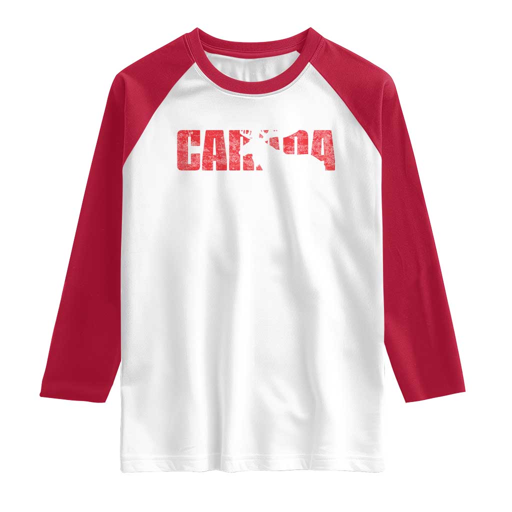 Canada Moose Raglan Shirt Canadian Pride TS10 White Red Print Your Wear