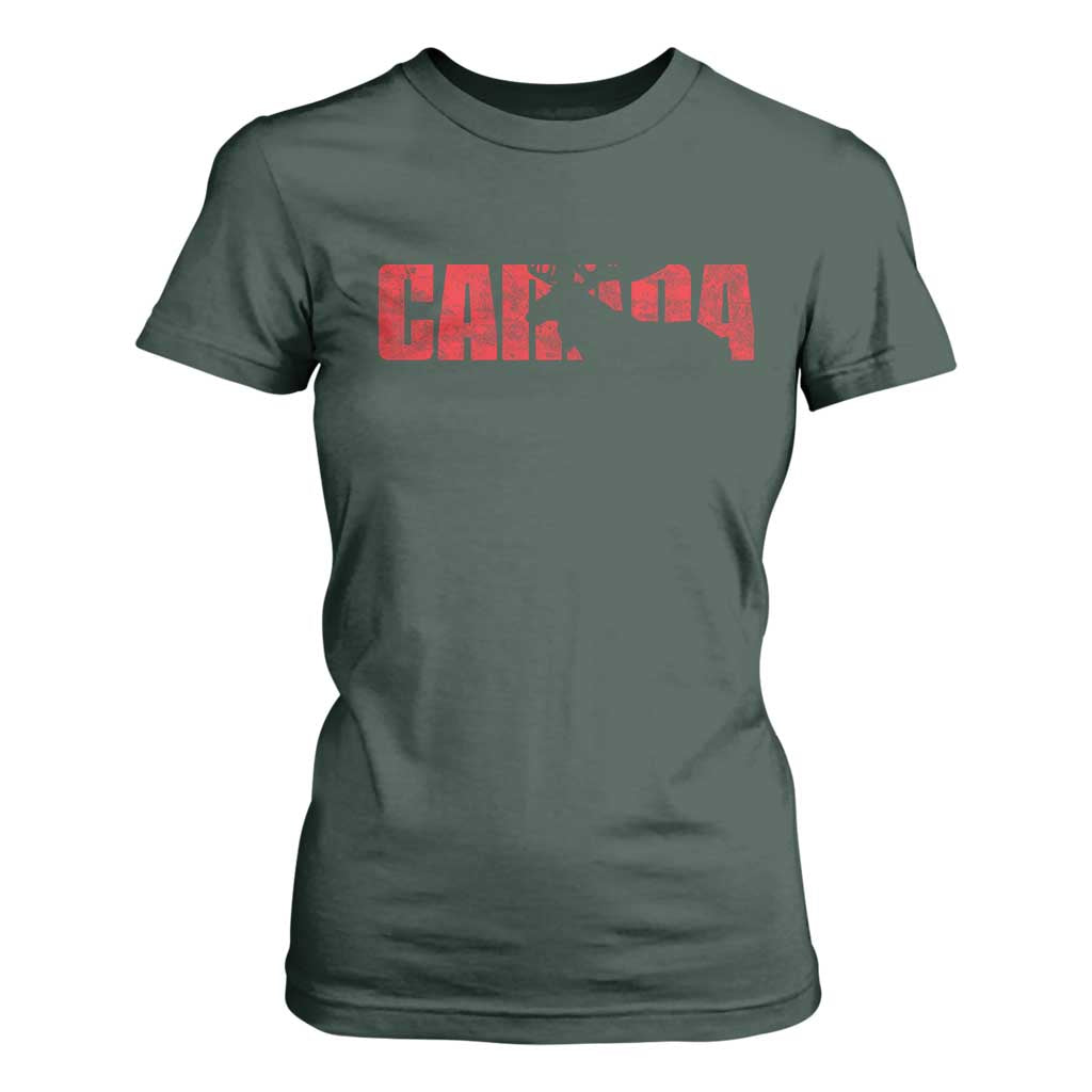 Canada Moose T Shirt For Women Canadian Pride TS10 Dark Forest Green Print Your Wear