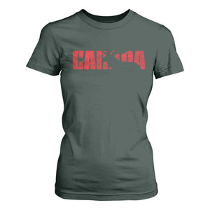 Canada Moose T Shirt For Women Canadian Pride TS10 Dark Forest Green Print Your Wear