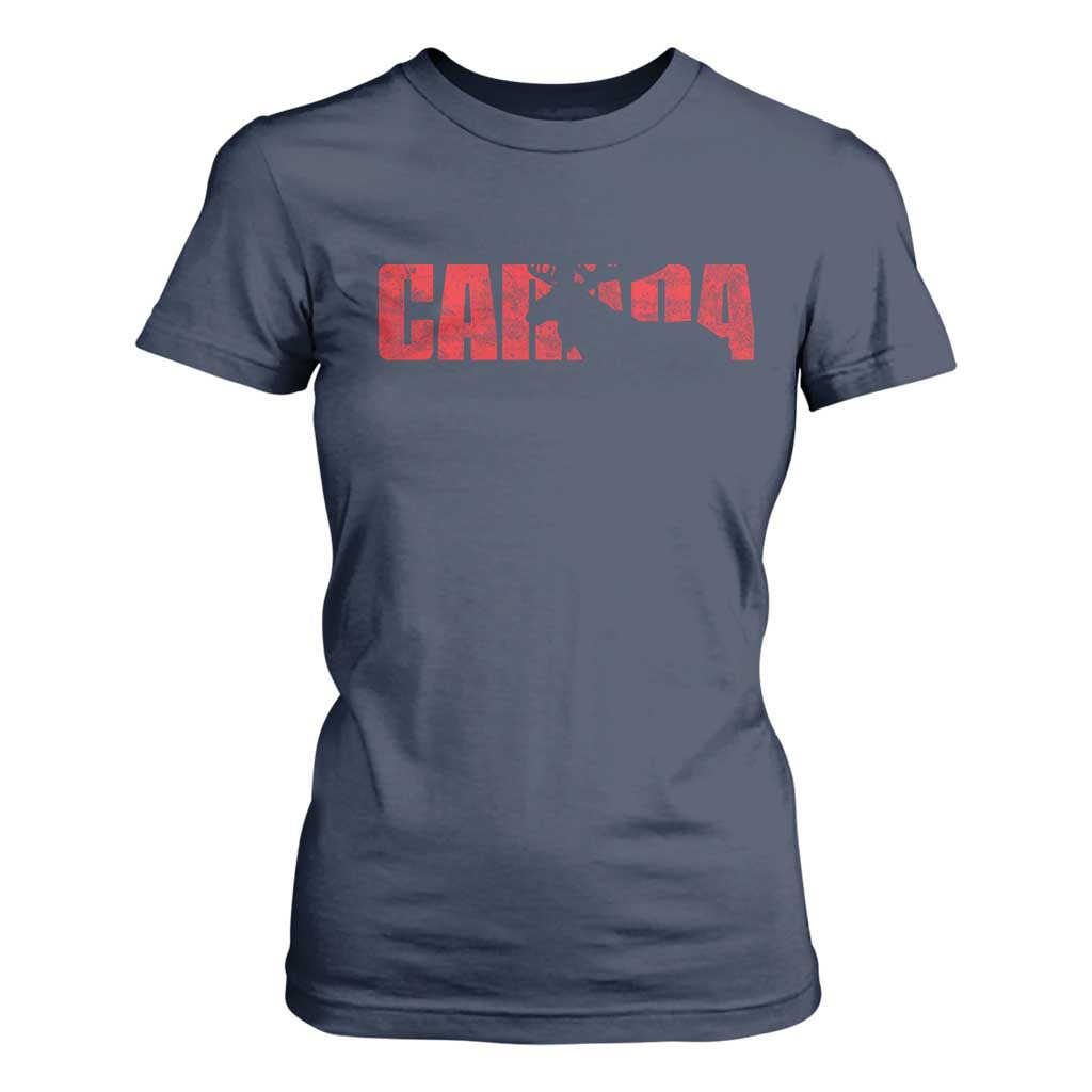 Canada Moose T Shirt For Women Canadian Pride TS10 Navy Print Your Wear