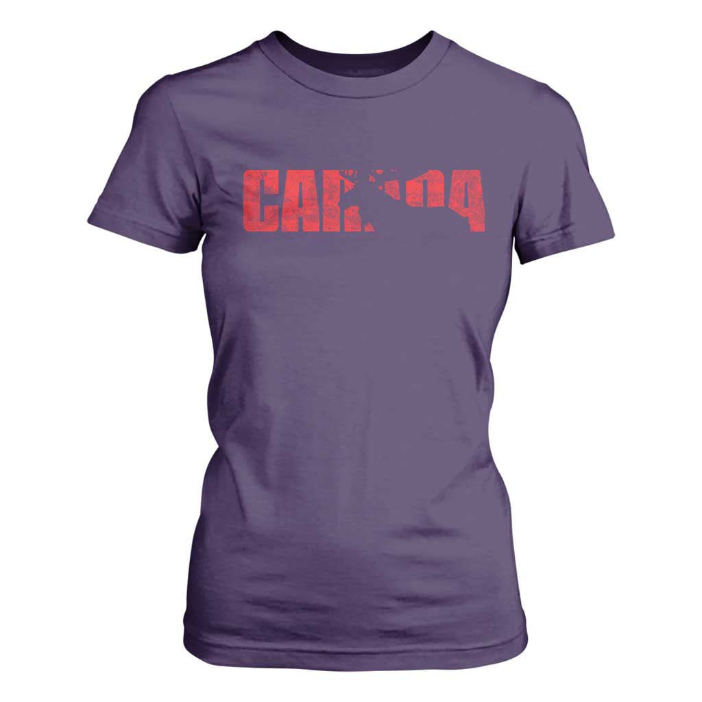 Canada Moose T Shirt For Women Canadian Pride TS10 Purple Print Your Wear