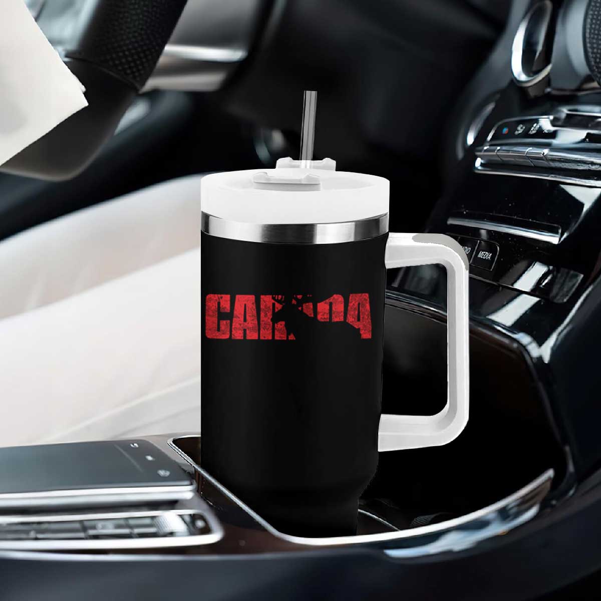 Canada Moose Tumbler With Handle Canadian Pride TS10 Print Your Wear