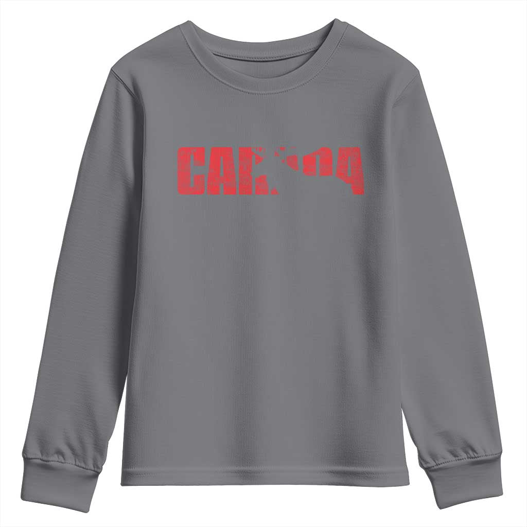 Canada Moose Youth Sweatshirt Canadian Pride TS10 Charcoal Print Your Wear