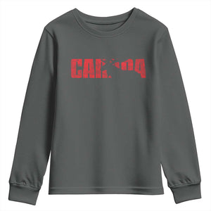 Canada Moose Youth Sweatshirt Canadian Pride TS10 Dark Heather Print Your Wear