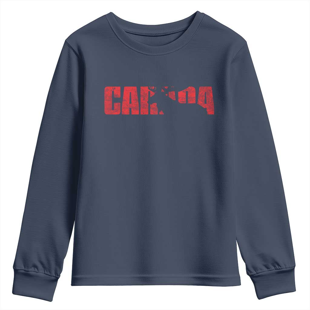 Canada Moose Youth Sweatshirt Canadian Pride TS10 Navy Print Your Wear