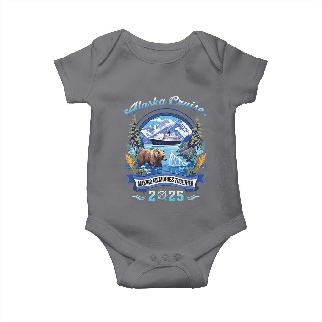 Alaska Cruising Baby Onesie Alaskan Cruisin Together Matching Family Cruise TS10 Charcoal Print Your Wear