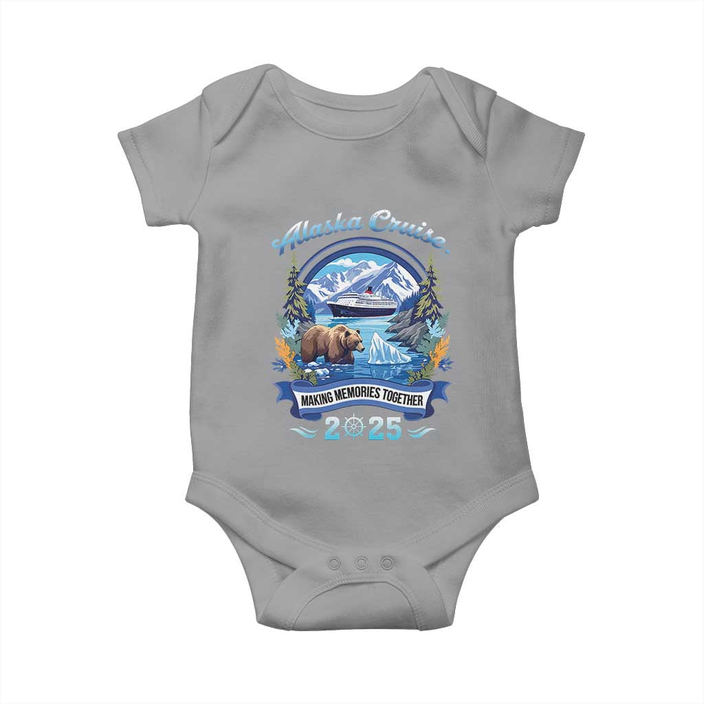 Alaska Cruising Baby Onesie Alaskan Cruisin Together Matching Family Cruise TS10 Sport Gray Print Your Wear