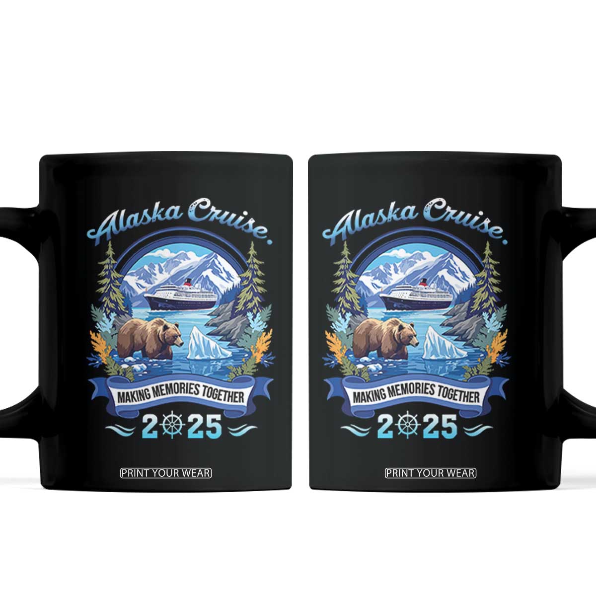 Alaska Cruising Coffee Mug Alaskan Cruisin Together Matching Family Cruise TS10 Black Print Your Wear