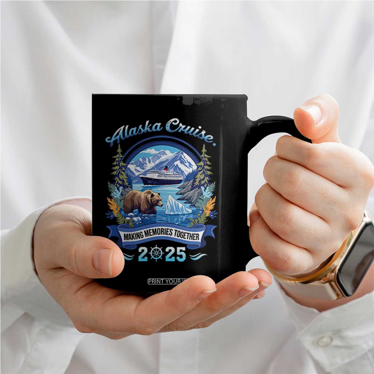 Alaska Cruising Coffee Mug Alaskan Cruisin Together Matching Family Cruise TS10 Print Your Wear