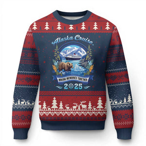 Alaska Cruising Ugly Christmas Sweater Alaskan Cruisin Together Matching Family Cruise TS10 Navy Red Print Your Wear