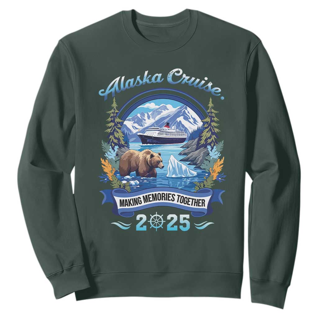 Alaska Cruising Sweatshirt Alaskan Cruisin Together Matching Family Cruise TS10 Dark Forest Green Print Your Wear