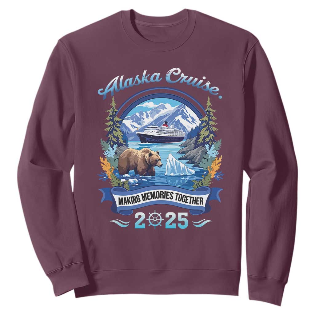 Alaska Cruising Sweatshirt Alaskan Cruisin Together Matching Family Cruise TS10 Maroon Print Your Wear