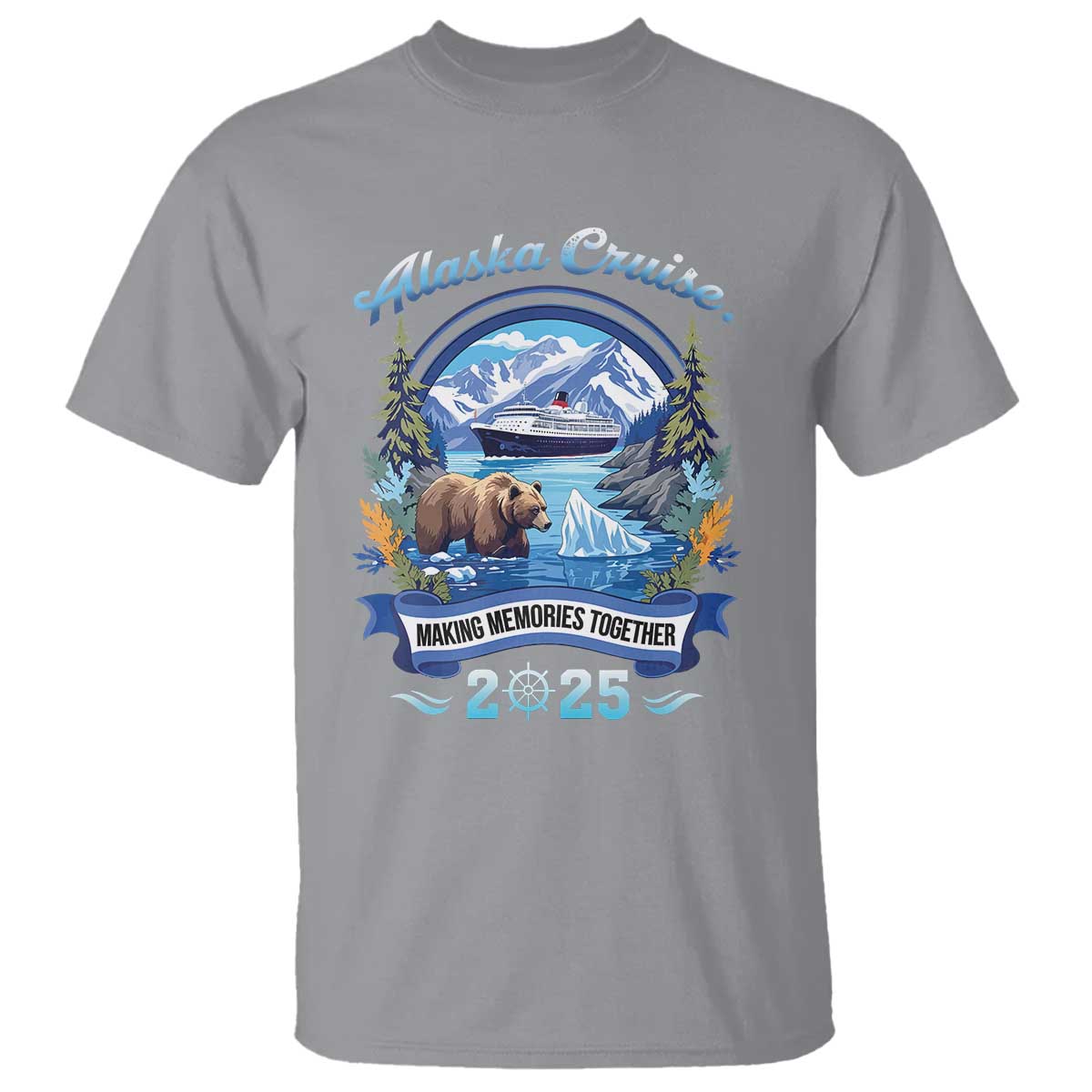Alaska Cruising T Shirt Alaskan Cruisin Together Matching Family Cruise TS10 Sport Gray Print Your Wear