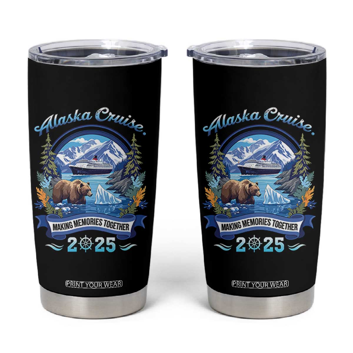 Alaska Cruising Tumbler Cup Alaskan Cruisin Together Matching Family Cruise TS10 Black Print Your Wear