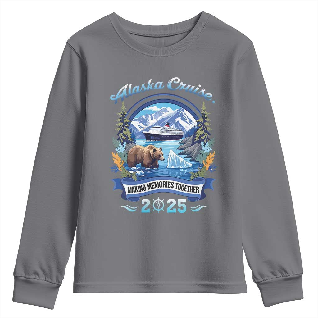 Alaska Cruising Youth Sweatshirt Alaskan Cruisin Together Matching Family Cruise TS10 Charcoal Print Your Wear