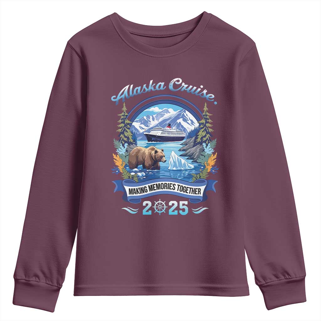 Alaska Cruising Youth Sweatshirt Alaskan Cruisin Together Matching Family Cruise TS10 Maroon Print Your Wear
